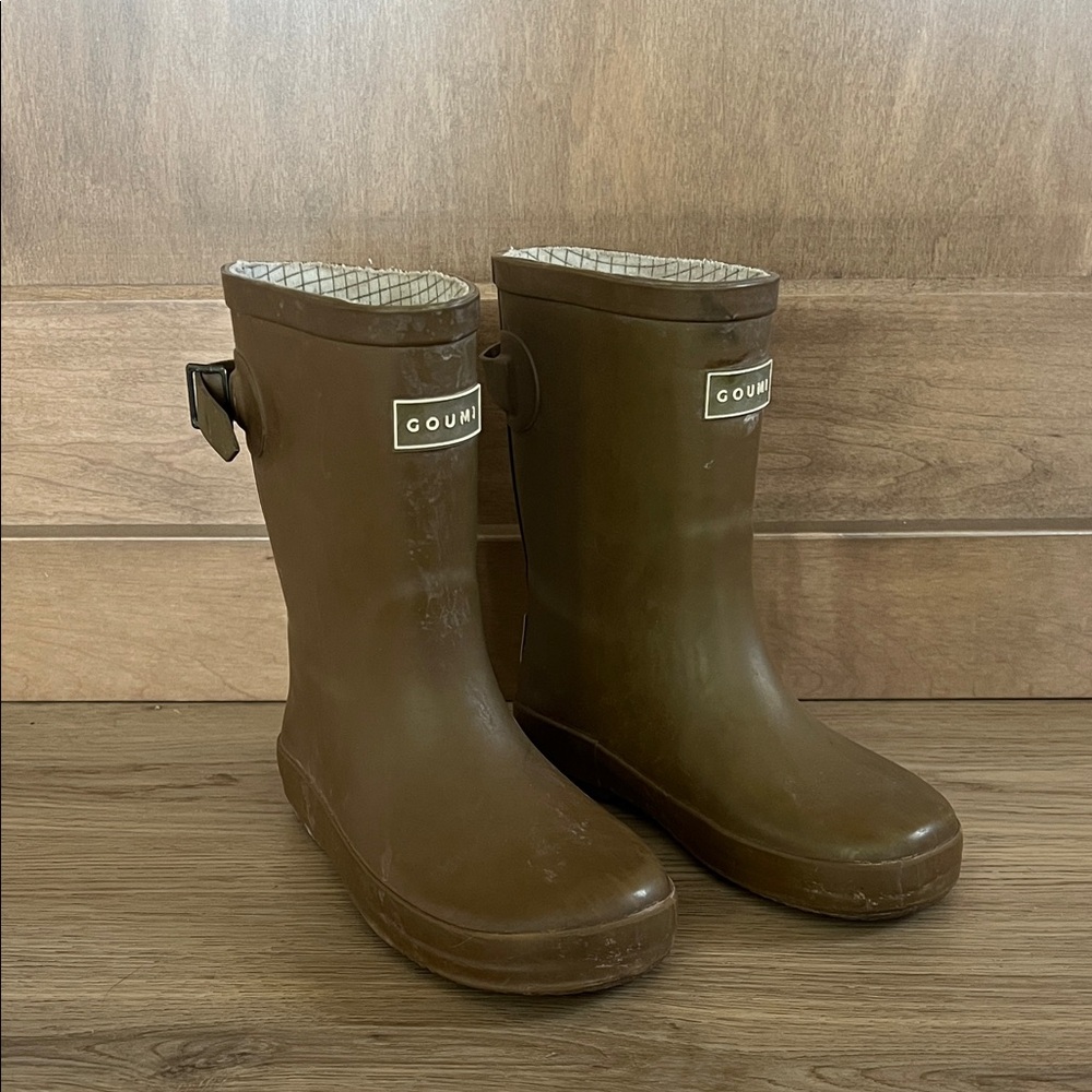 Goum Brown Kids Rain Boots